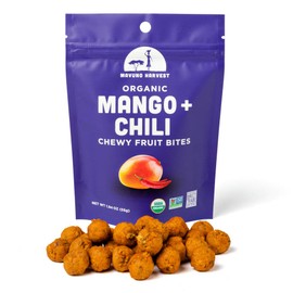 Mavuno Harvest Organic Fruit Snacks - Chewy Fruit Bites - Healthy Food for Kids & Adults - Ethically Sourced, Non-GMO, No Preservatives - Mango & Chili - 1.94-oz. Snack Packs, Pack of 8