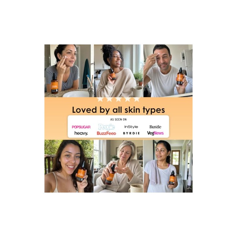 Natural Vitamin C Face Moisturizer - Lightweight, Brightening, Anti Aging