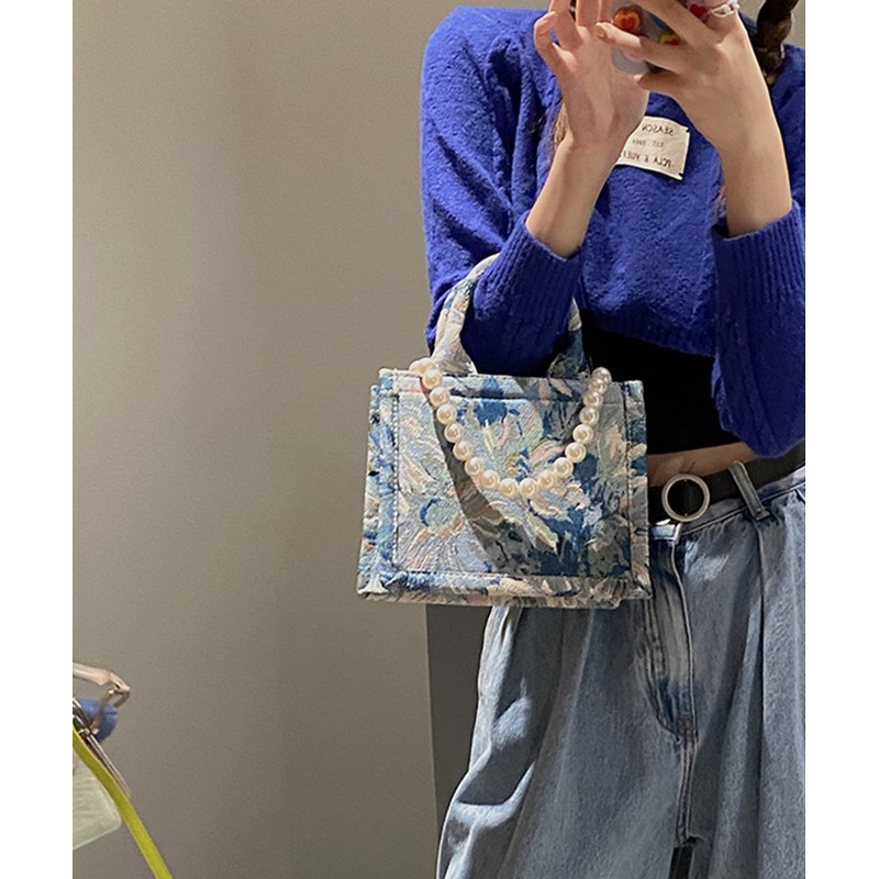 Women's Tote Bag, Shoulder Bag, Total Pattern, Oriental Office, Commute,