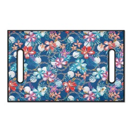 Suobstales Hibiscus Flower Print Golf Cart Seat Covers -2 Seat, Universal Fit Club Car Seat Cover Anti Hot Golf Cart Seat Towel Decoration Accessory