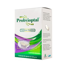 Bomuca - Probvioptal 60 Cápsulas, Probióticos y Prebióticos, 14,000 millones de UFC, Tecnología Duocap