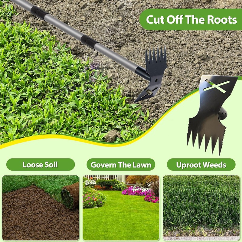 Weed Puller Tool with Long Handle, 60'' Weed Remover Weeding