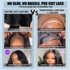 Pobokix Glueless Wigs Human Hair Pre Plucked Pre Cut 250