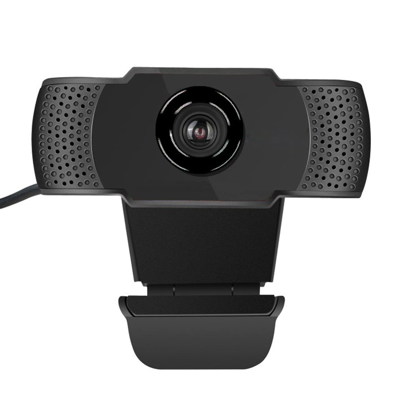 Webcam 1080p Black Computer Office Camera Builtin Microphone Free Drive
