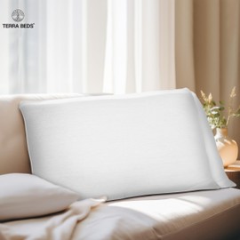 Terra Beds Cushion cover 40 x 80 cm (set of 2), 100% cotton jersey, 160 g/m², Oeko-Tex certified, pillowcase 40 x 80 cm for pillows 40 x 80 cm with zip, soft and breathable (white)