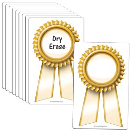 StoreSMART 3 1/2” x 5 1/2” Magnetic Award Ribbons - 10-Pack - AR312X512-_-10 - Gold