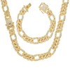 putouzip Miami Cuban Link Chains Set For Men 12/14/20mm 18K