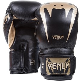 Venum Giant 3.0 Boxing Gloves Nappa Leather-Black/Gold - 16OZ