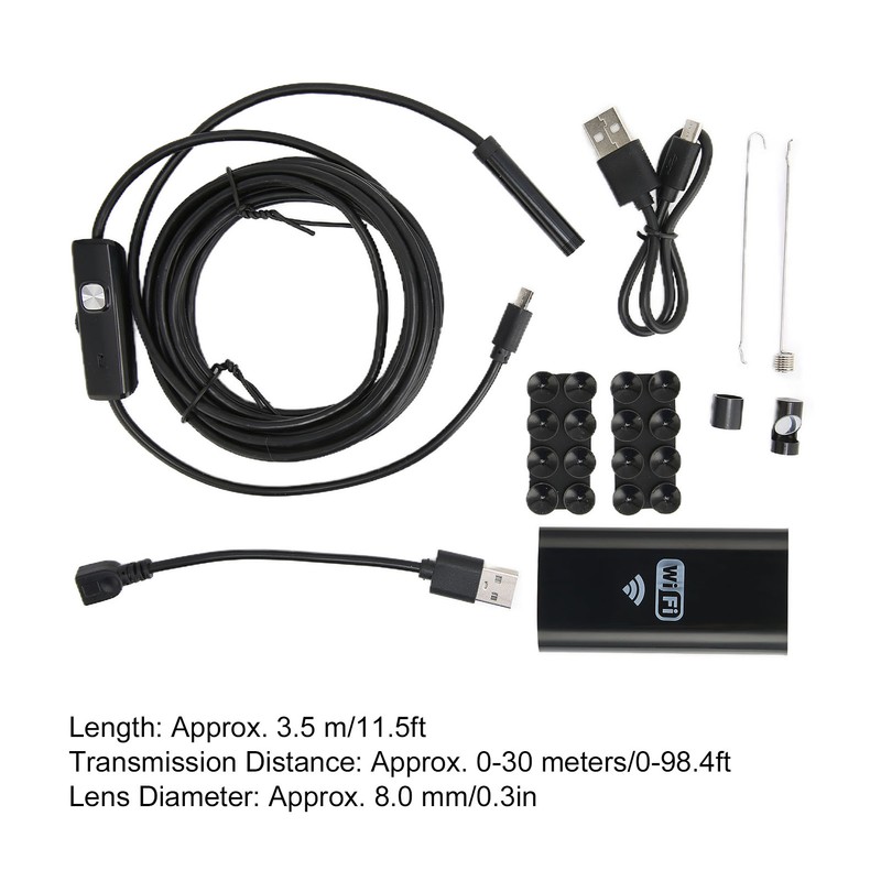 Wireless Inspection Camera IP67 Waterproof 720P HD WiFi Endoscope with