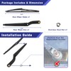Shopauto Rear Windshield Wiper Arm Blade Assembly Kit Compatible with