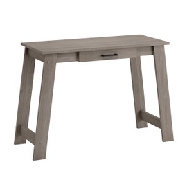 Sauder Beginnings Writing Table, L: 43.58" x W: 17.48" x H: 28.94", Silver Sycamore Finish