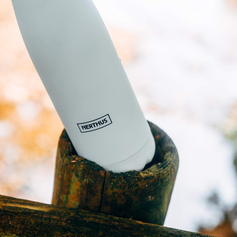 NERTHUS Double Wall Heat Cold Design 750 ml BPA White,