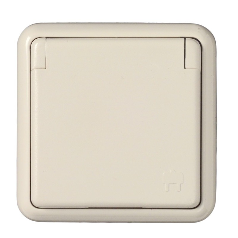Unitec 40498 Socket Outlet For Flush-Mounted White Wet Room