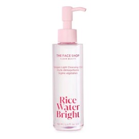 The Face Shop Rice Water Bright - Aceite Limpiador Facial con Agua de Arroz y Jojoba 150 ml | Skincare Coreano Iluminador | Desmaquillante Nutritivo, Limpieza Profunda sin Sensación Grasosa