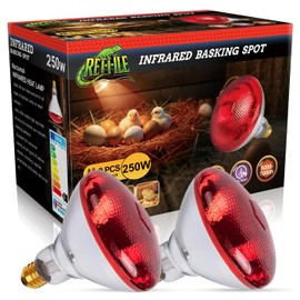 MISDOOD Infrared Heat Lamp for Chickens, 250 Watts Red Heat Lamp Bulb, Heat Light Bulb for Brooder Coop, Food Service, Chicks, Pet, Reptile, 2 Pack