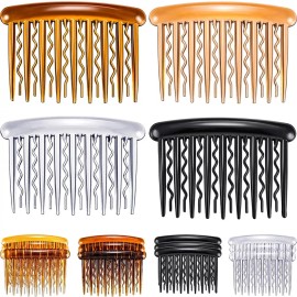 bjtggd 12 Peines Laterales De Plástico Para Cabello Fino, 4 Colores