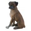 Realistic Pet Pal Adorable Sitting Brindle Boxer Dog Dollhouse Mini