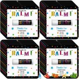 Sacubee 30 Pack Teacher Appreciation Gifts Thank You Lip Balms Bulk Back to School Gift You're the Balm Design Lip Team Party Favors for Teacher Nurse Volunteer Staff Women Men(Assorted Flavor)