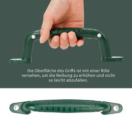 WWFFEN Luminous Climbing Handle, Outdoor Play Equipment, Non-Slip Climbing Frame, Safety Game Grab Handles, Armrest, for Playground, Tree House, Playhouse, Bunk Bed, Safety Accessories (2 Pieces/Green