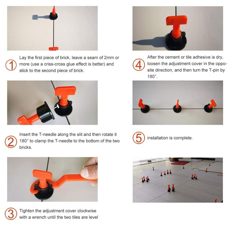 151PCS Tile Leveling System Kit 100 Pcs Reusable Tiles Leveler