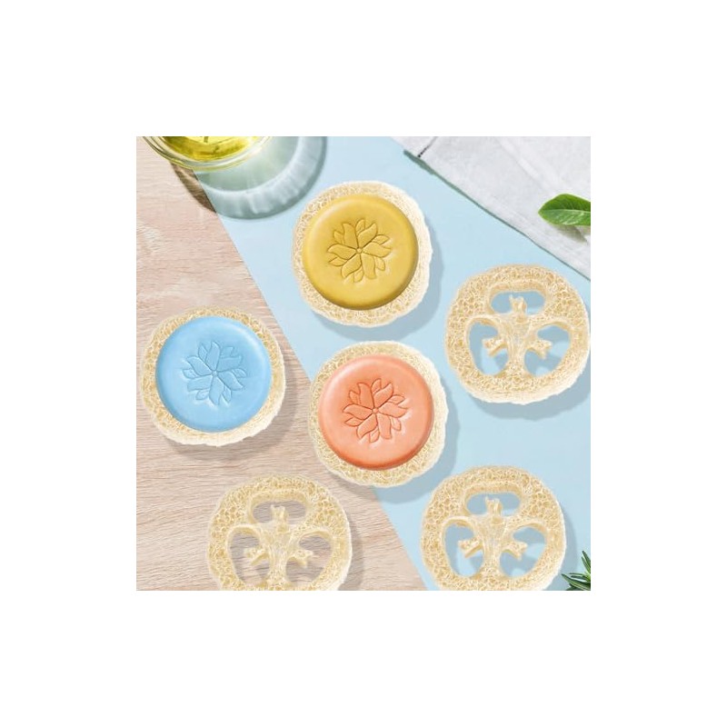 30 almohadillas de esponja natural de luffa, 100% esponja de