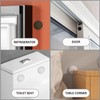 FAMLEAF 1.6" Wall Door Handle Stopper, 12PCS Clear Self Adhesive