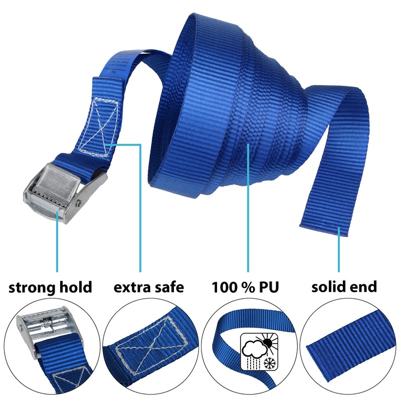 Lashing Straps Tie Down Straps Tension Belt - Blue -