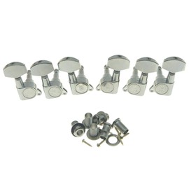 Wilkinson 3x3 Chrome E-Z Post Guitar Tuners E-Z-LOK Guitar Tuning Keys Machine Heads for Acoustic Guitars