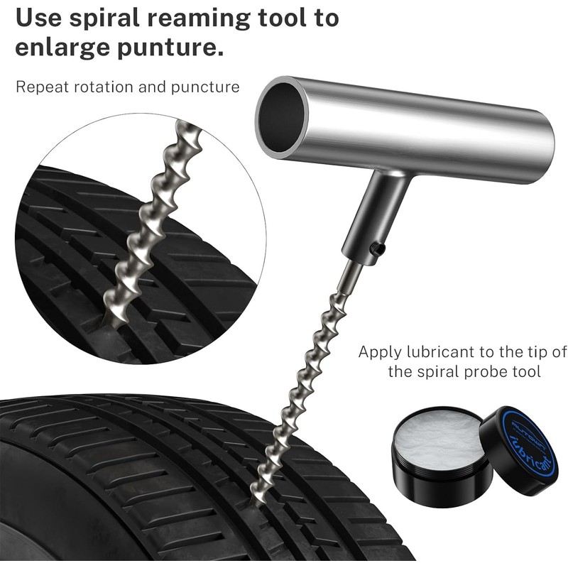 AUTOWN Flat Tire Repair Kit with Plug 68 Pcs for