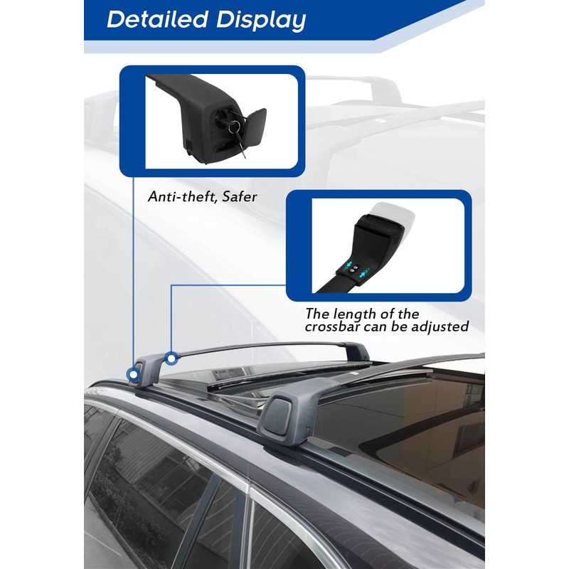 SNIXWOO Lockable Roof Racks for Mazda CX50 Including Hybrid, Hidden