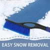 langyoujia Car Ice Scraper with Broom, 2-in-1 Car Ice Scraper