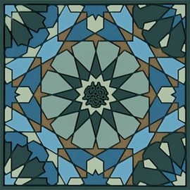 Images d’ Orient Andalusia PVC Coaster Set – 6-Piece, Washable & Shatterproof, 3.5” x 3.5”, Heat-Resistant Drink Coasters