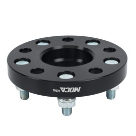 MOCA 25mm Wheel Spacer 5x114.3 Hubcentric Wheel Spacers (64.1mm Bore) - M12x1.5 Studs Compatible with Acura CDX ILX & for Honda Accord Vezel Civic (Black, Pack of 2)