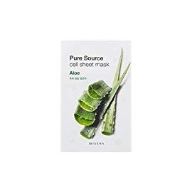 MISSHA Pure Source Cell Sheet Mask Aloe Vera Face Mask Korean Cosmetics 21 g / 1 piece