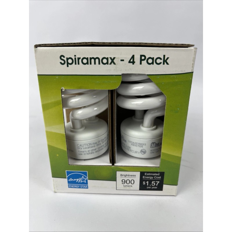 MAXLITE SpiraMax 2- 4packs (8) Light Bulbs 900 Lumens 13W