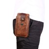 Cell Phone Waist Belt Bag Leather Brown, Cell Phone Waist