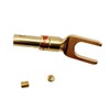 Ruiwaer 4PCS Gold Plated Speaker Spade Connectors Y Plug Spade