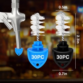 60 Pcs Faucet Plug Brush Beer Faucet Cleaning Plug Keg Draft Beer Tap Cover Tap Hygiene Brush for Restaurant Home Party Bar