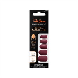 Sally Hansen Salon Effects® Perfect Manicure, Beet Pray Love, Press On Nails, Oval Shaped, Non-Damaging Adhesive Tabs, File, and Alcohol Pad Included