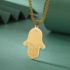 EUEAVAN Hamsa Hand of Fatima Necklace for Women Hebrew Blessing