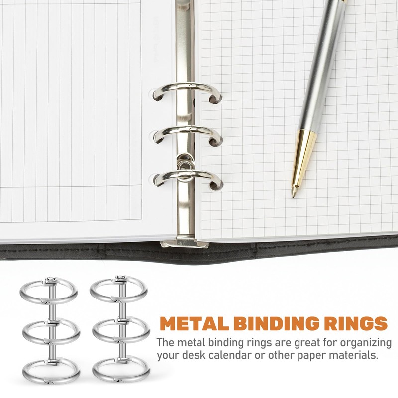 Garneck Set of 20 3 Ring Binder Rings, Inner Diameter