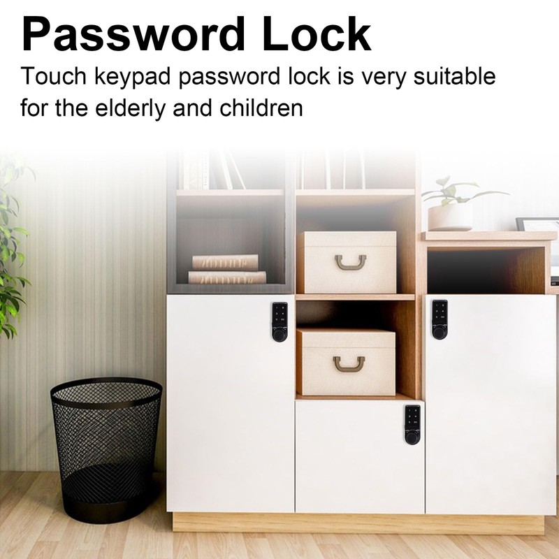 Code Security Lock Touch,VDHU Electronic Cabinet Deadbolt Lock,Digital Keypad Password