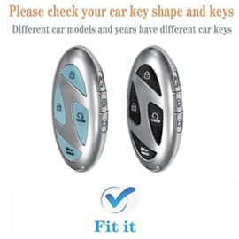 WKEDQAF Car TPU Key Shell for Hyundai Key Fob Cover Fit for 2023 2024 Hyundai Ioniq 6 Grandeur GN7 KONA Smart Keys (7-B-Pink)