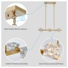 XINGQI Gold Linear Chandelier Sputnik 6-Light Rectangular Kitchen Island Light