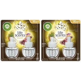 Air Wick Scented Oil Refills - Life Scents - Paradise Retreat - 2 Count Oil Refills Per Package - Pack of 2 Packages