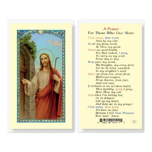 WJ Hirten E24-712 A Prayer for Those Who Live Alone Holy Cards