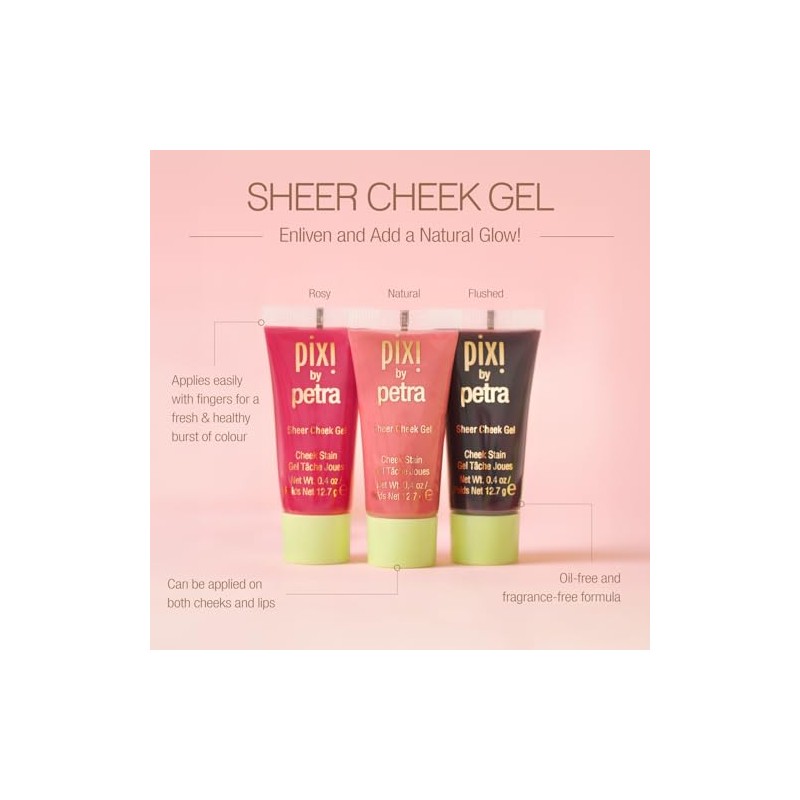 Pixi Sheer Cheek Gel, No.4 Flushed, 0.53 oz by Pixi