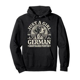 Just a Girl Who Loves German Shorthaired Pointer GSP Retro Pullover Hoodie