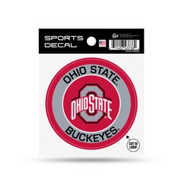Ohio State Buckeyes Calcomanía deportiva de 4 x 4 pulgadas, calcomanía redonda