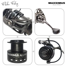FLADEN Fishing - MAXXIMUS ALU PRO 560 Reel Front Drag 5 plus 1 BB Quality Aluminium Fixed Spool Spare Spool - For Freshwater & Light Sea (FD 560-18lbs / 215yds) [11-8360]